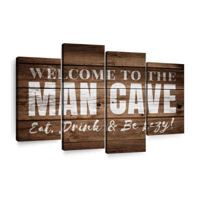 " Man Cave Sign " by TimberType Studio 4 - Pieces