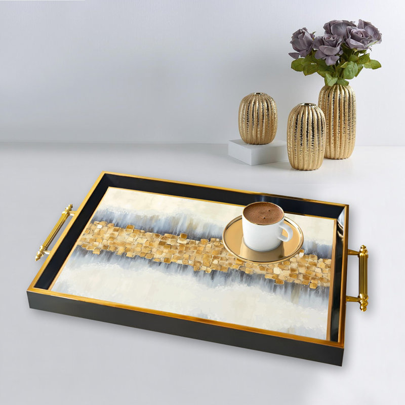 Elegant Glass Tray, 19.7 x 11.4 x 1.4 inches | 100% Durable Glass Construction | Easy to Clean with Damp Cloth | Ideal for Serving, Decorative Display, and Organizing | Stylish Addition to Home Décor