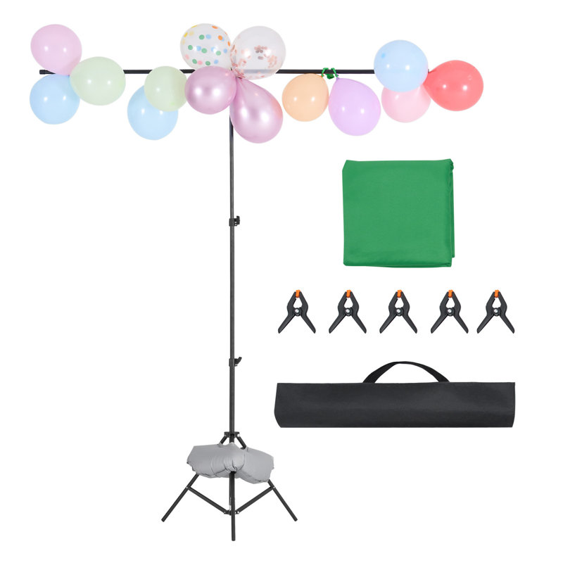 Support de fond de studio photo réglable de 1,5 x 2 m, support portable avec 3 barres transversales, support robuste pour écran de projection, studio photo/vidéo et fêtes, conçu pour les mariages.