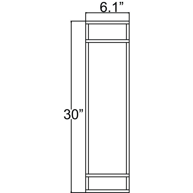 Badina Wall Light, Satin, 30" H x 6" W x 4" D