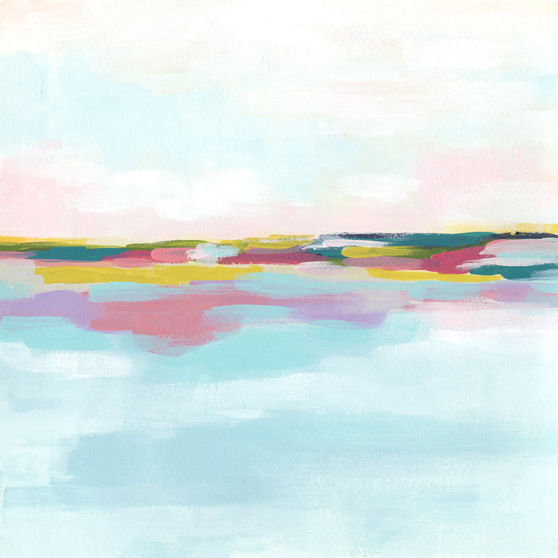 Rainbow Horizon I - Wrapped Canvas Painting, 51cm H x 51cm W x 3.8cm D
