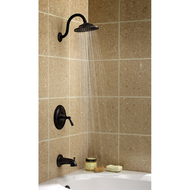 Robinet de douche thermostatique avec garniture Saxton, Bronze toscan