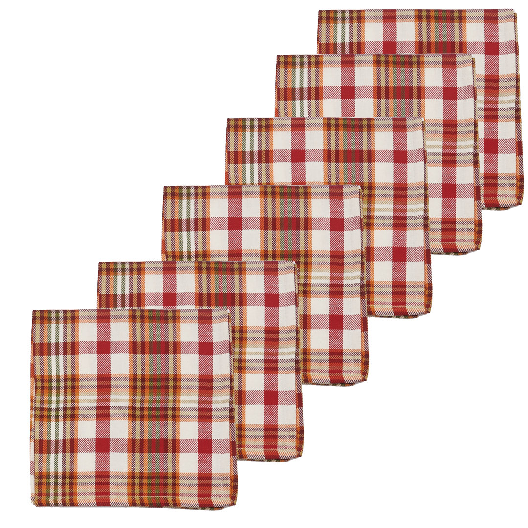 Harlem Abingdon Plaid Cotton Napkin (Set of 6) August Grove®