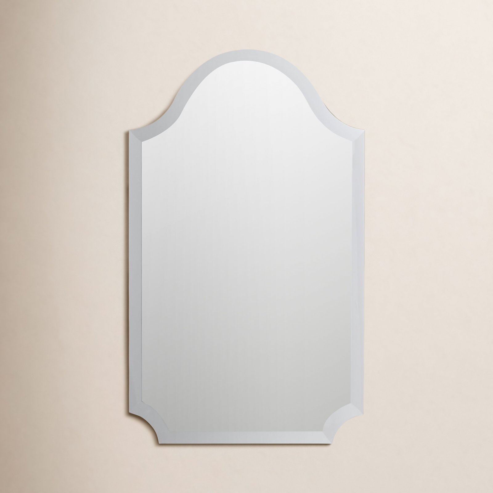 Morlan Scalloped Accent Mirror, 27" H x 16" W x 1" D