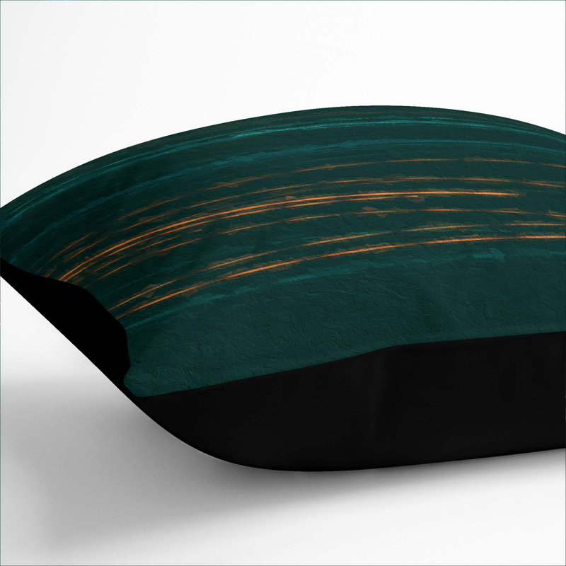Geometric Square Cushion, Black, 55cm H x 55cm W x 20cm D