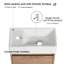 Ensemble de meuble-lavabo autoportant de 18 po avec une porte et un lavabo en céramique blanc Matiss