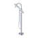 Contemporary 1-Handle Freestanding Floor Mount Tub Filler Trim Kit with 1.75 GPM Showerstick Handshower