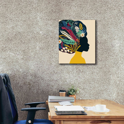 «Afro Woman In Yellow» par Ioana Horvat, estampe numérique sur toile