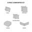 Édredon pour très grand lit 8, courtepointe bleue, rembourrage, coussins décoratifs brodés, lavable, froissable - facile à laver à la machine-122456811