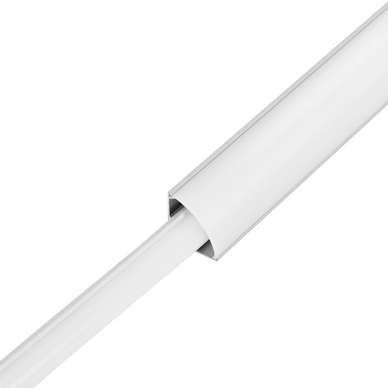Rail en aluminium 3,3 V / 1M en forme de V à DEL, avec couvercle laiteux, embouts et pinces de fixation, profil en aluminium pour installation de bandes lumineuses à DEL, installation facile, pour comptoir sous l'armoire