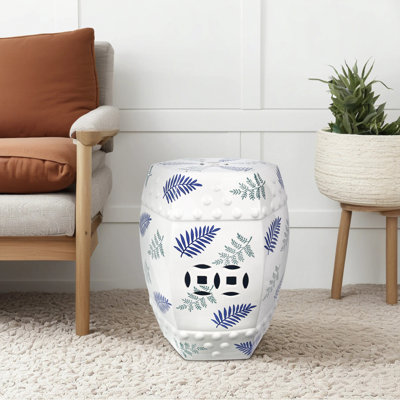 Handpainted style ceramic stool