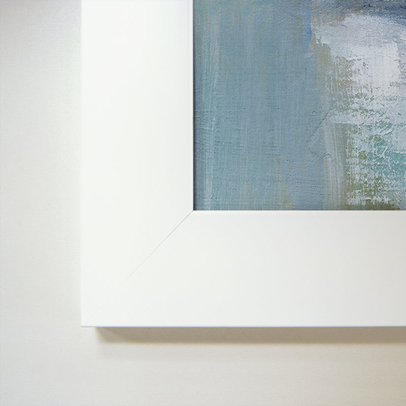 «Sail Afar», reproduction de peinture acrylique, H 31,5 po x l 31,5 po x P 1 po, Blanc