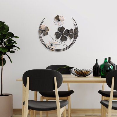 Handmade Decorative Metal Wall Accessory, 27.6 x 24.4 x 1.6 inches | 100% Metal Construction, Unique Hand-Painted Finish | Perfect for Home Decor, Adds Character and Style to Any Room
