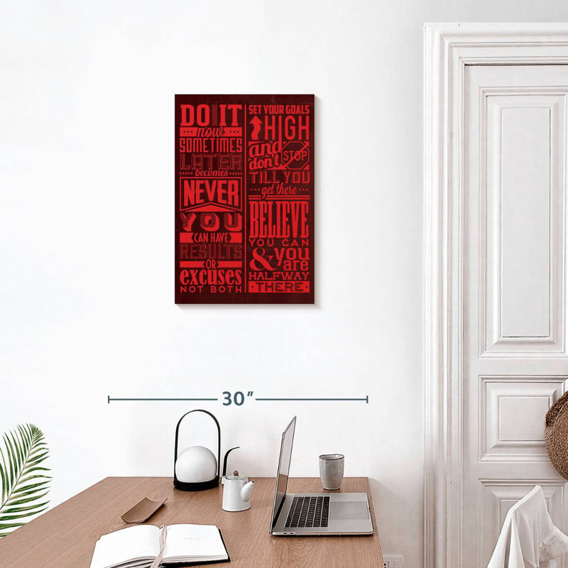 Tergel Motivation Set Red, 24" H x 16" W