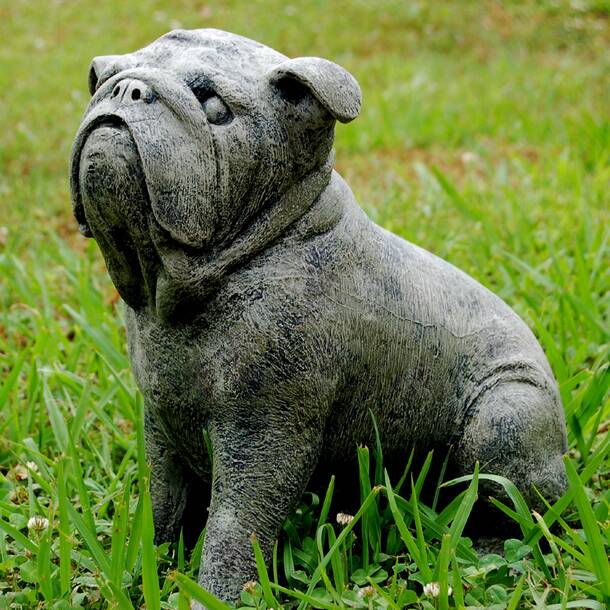 Wrought Studio Dimatteo Sitting British Bulldog Figurine & Reviews ...