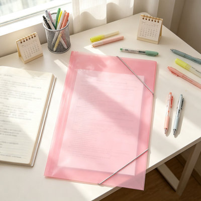 Magic Cleaning Towels  Macaron Thickened File FoldersPortable Paper Document Organizer With Elastic CordWaterproof Heavy Duty File PocketA4 Size Folder For School Office Busines
