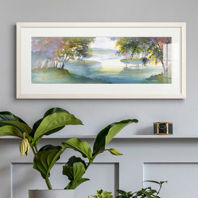 Peinture sur papier encadrée