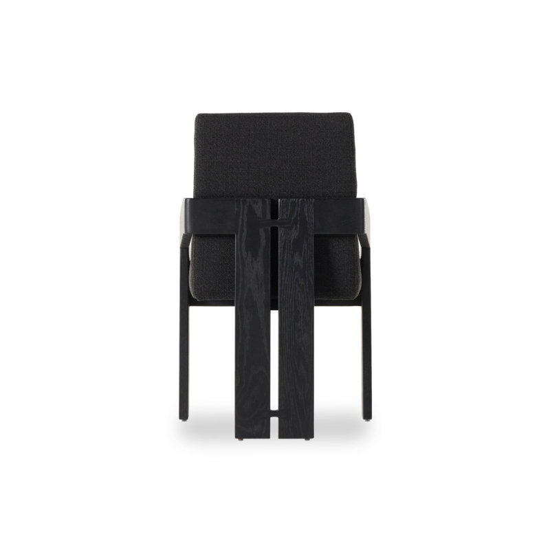 Roxy Dining Armchair, Gibson Black, Brushed Ebony Oak, Gibson Black