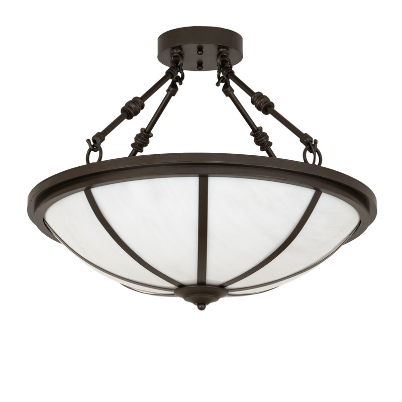 Plafonnier semi-encastré en verre 20 "Commerce