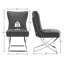 Chaise parsons rembourrée en velours capitonné Chary-216153789