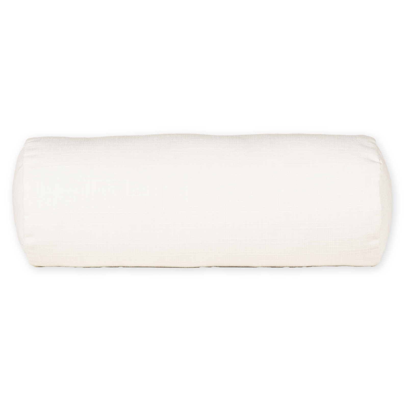 Indy Faux Linen Accent Pillow, Polyester, White, Bolster 8"H x 21"W