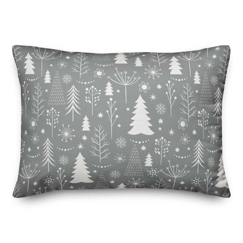  Coussin lombaire Winter Christmas Tree, Polyester/ Bourre en polyester