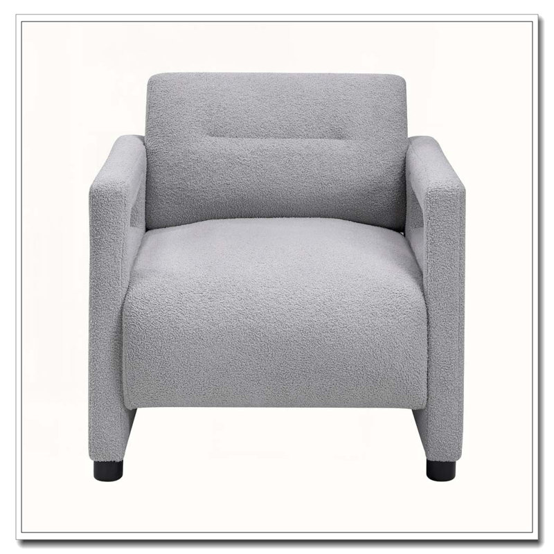 Fauteuil d'appoint Boucle Upholstery, Gris