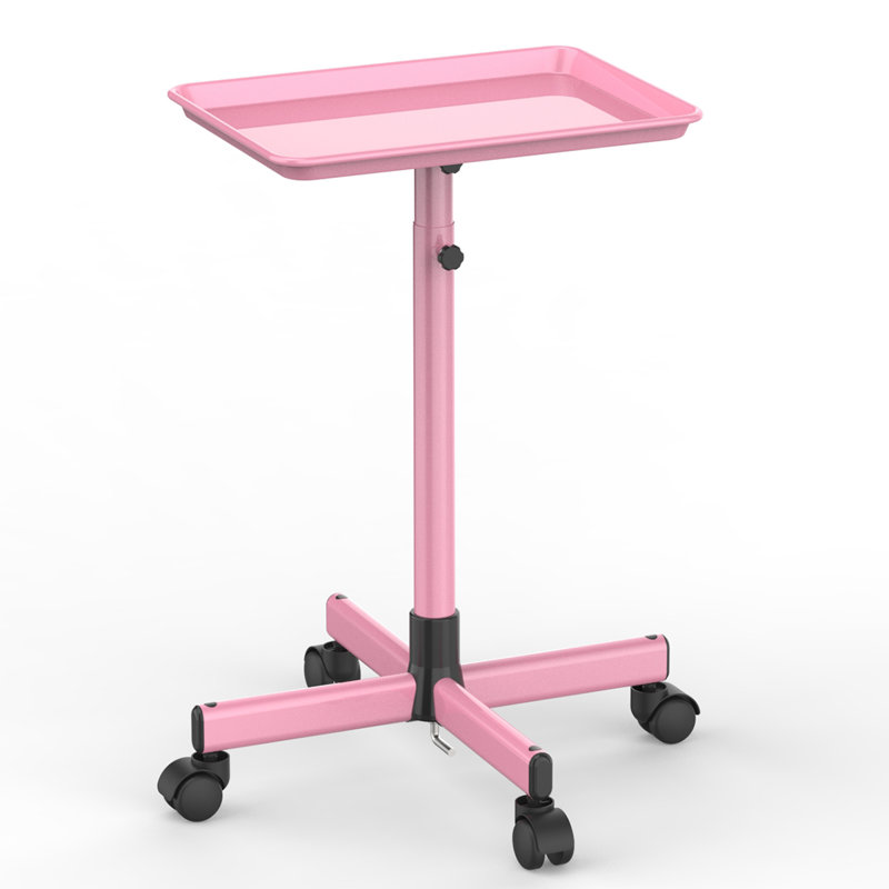 42"H X 18" W Utility Cart With Wheels, Pink