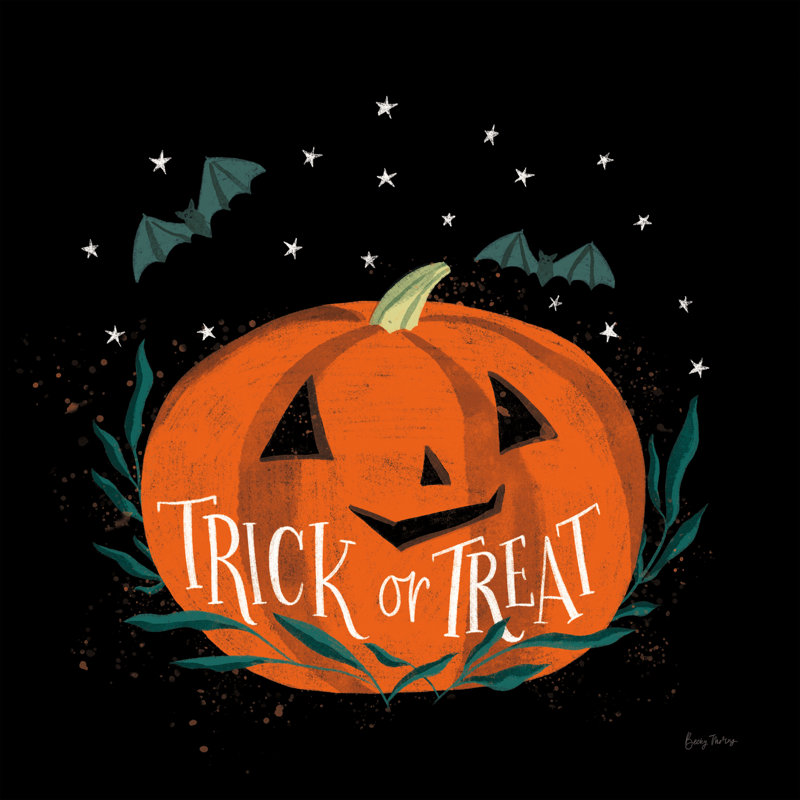 Cute Halloween II by Becky Thorns - Wrapped Canvas Print, 30cm H x 30cm W