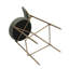 Tabouret de bar rembourré en velours avec tabouret et repose-pieds, ensemble de 2 chaises de salle à manger rondes pour la cuisine-2077721131