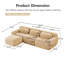 Tissu en L doux et moelleux en forme de L, canapé sans os, avec coussins décoratifs, éponge haute densité 32D, aucun assemblage requis au bas, connexion à boucle antidérapante, repose-pieds mobile pour le salon-1329856594