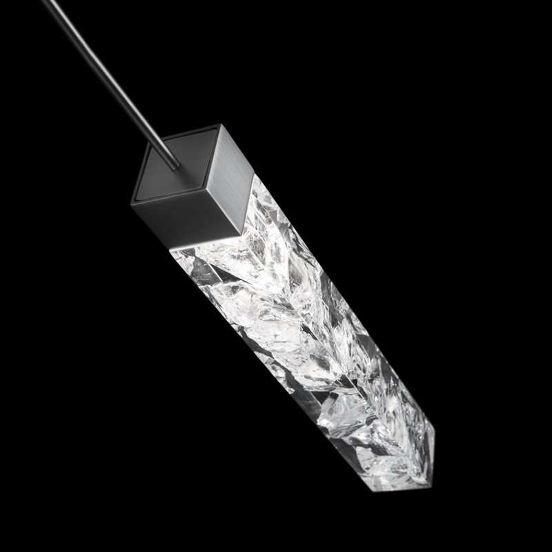 Luminaire suspendu simple à 1 lumière Minx, Nickel antique