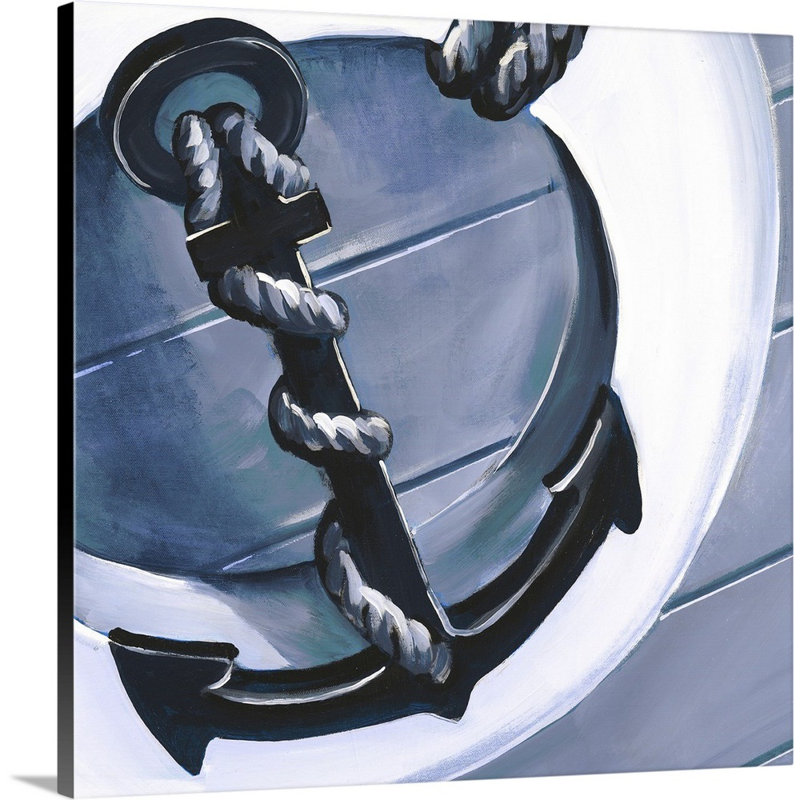 « sea faring life xiv », peinture sur toile, H 16 po x l 16 po x p 1,25 po, Toile tendue