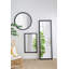 32 "miroir circulaire avec cadre perlé en métal, miroir mural pour le hall d'entrée de la chambre à coucher du salon