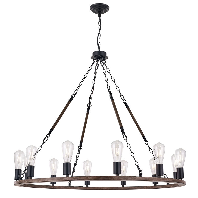 Campo 12-Light Waggon Wheel Chandelier