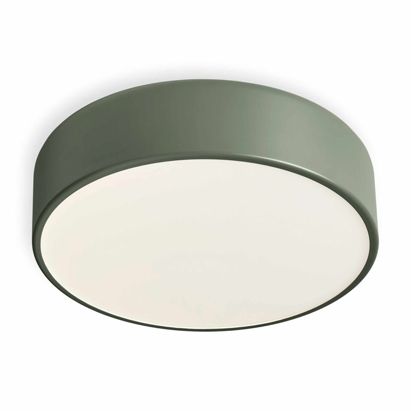 Bobber Glass LED Flush Mount, 4" H x 20" W x 20" D, Gray Green