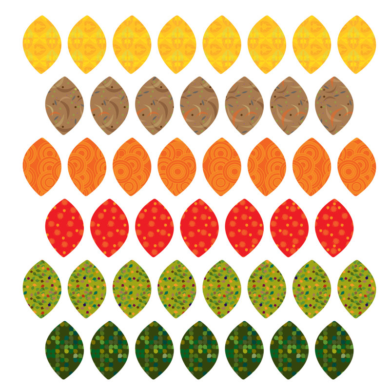 Décalcomanie murale feuilles à motif