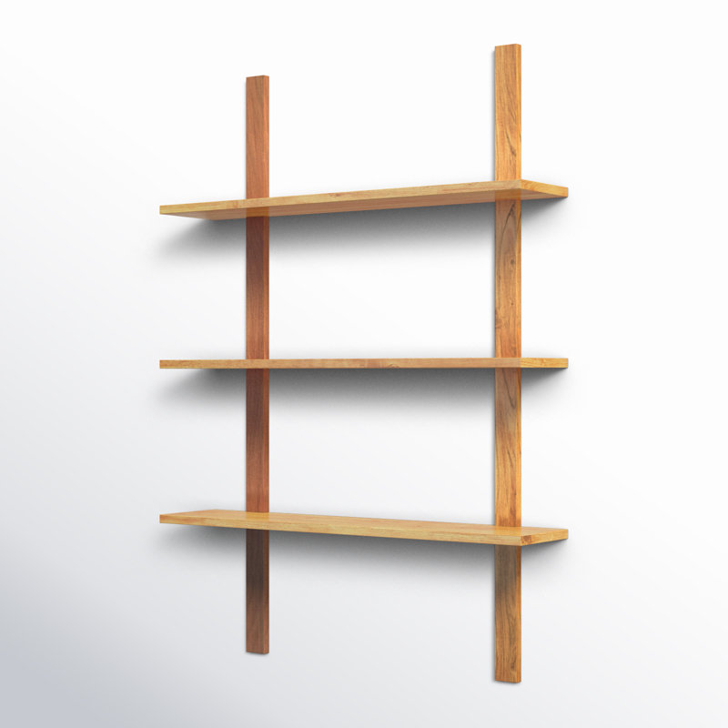 Vesa Acacia Solid Wood Tiered Shelf with Live Edge