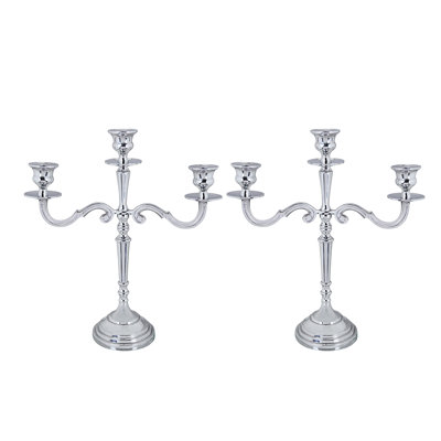 13.75'' H Aluminum Tabletop Candelabra