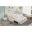 Lit de jour double rembourré avec lit gigogne et trois tiroirs, beige-1783041080