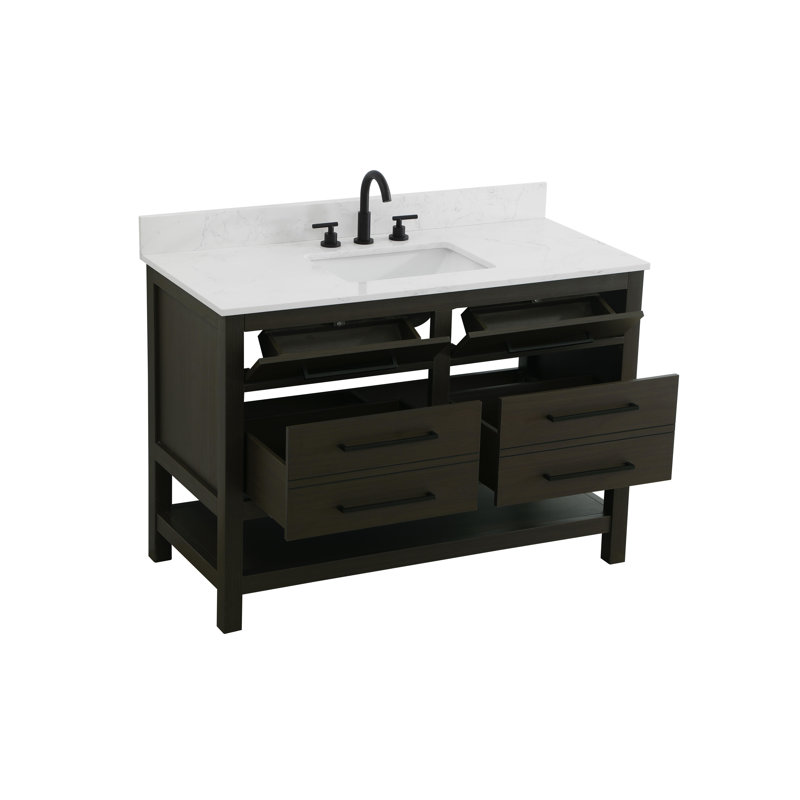 48 inch Single Bathroom Vanity_Modern_VF60548-BS, Mocha Brown