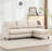 Lyles 83.5" L-shape Sectional Sofa With Armrest And Moveable Ottoman Black Legs Seater For 4-109867526