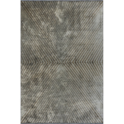 Rapture Beige/Gray Chevron Luxury Area Rug