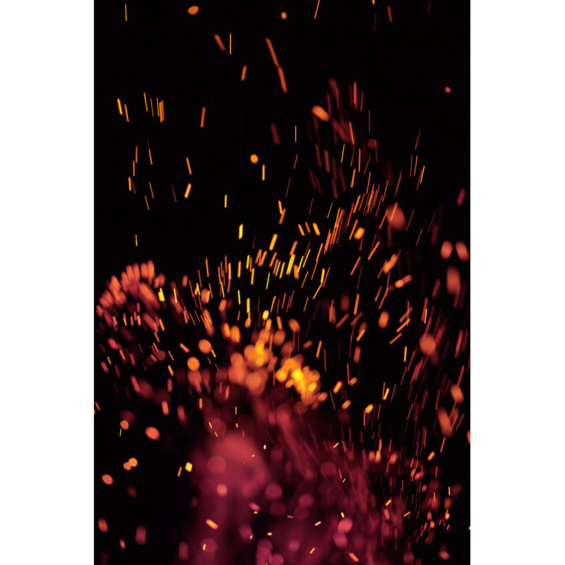 Fire Sparks Isolated by Da-Kuk, 18" H x 12" W