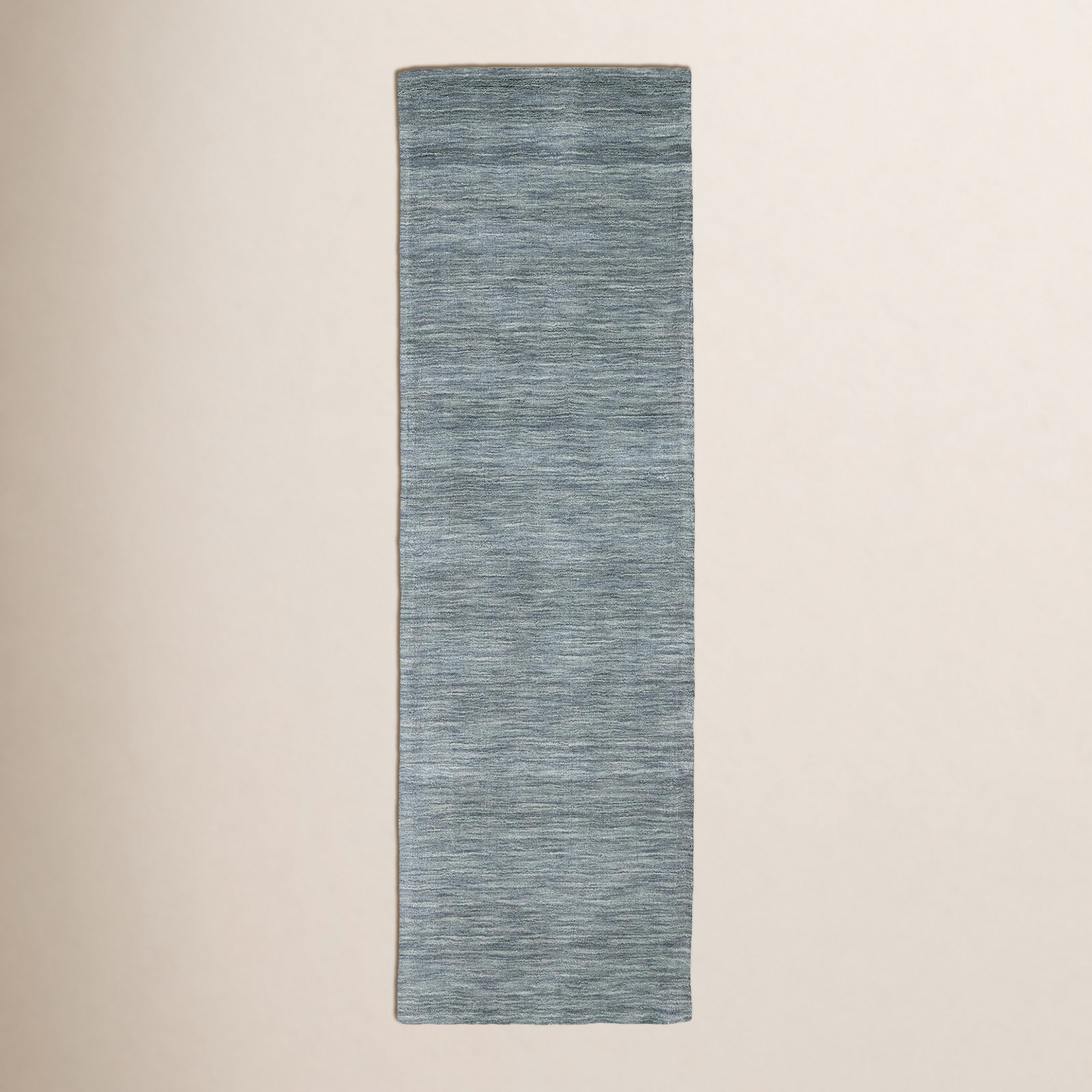 Kaden Smoke Hand-Woven Wool Shag Rug, Runner 2'6" x 8'
