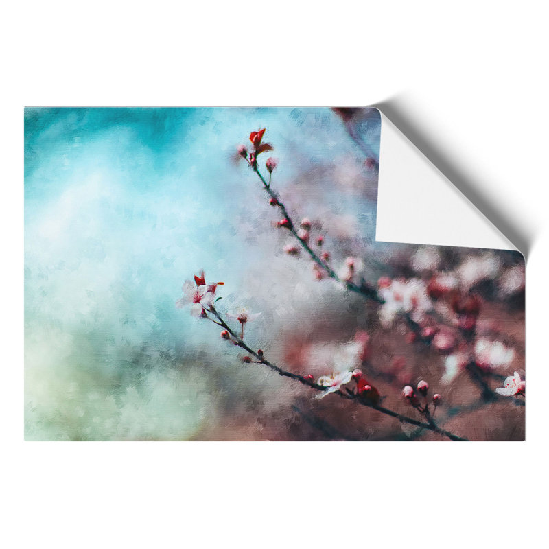 Pale Pink Cherry Blossom Tree - No Frame Print, 30cm H x 42cm W x 0.1cm D