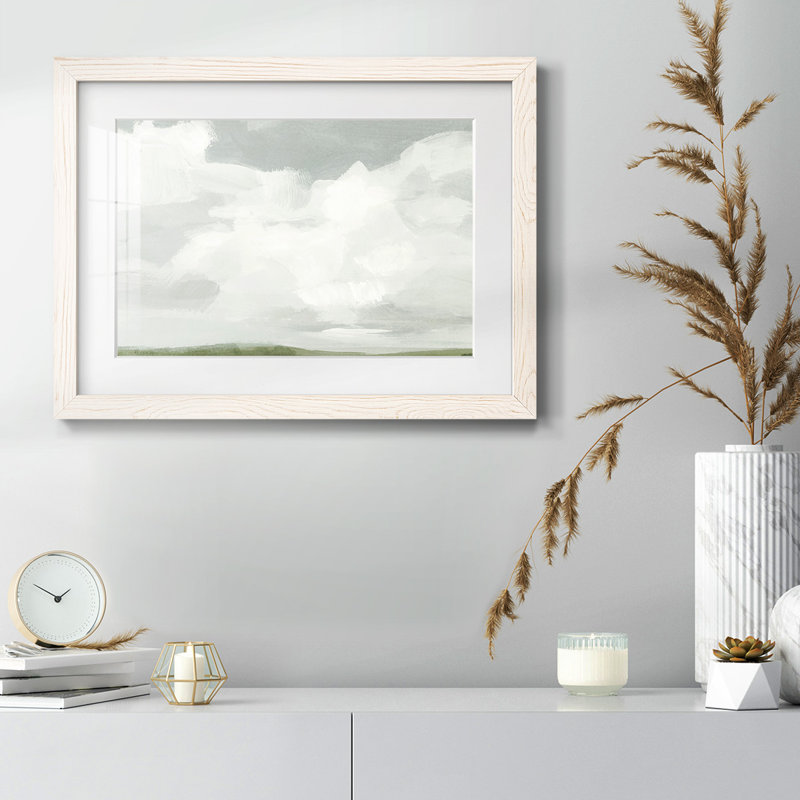 " Grey Stone Sky I ", 18" H x 26" W x 1.5" D, White
