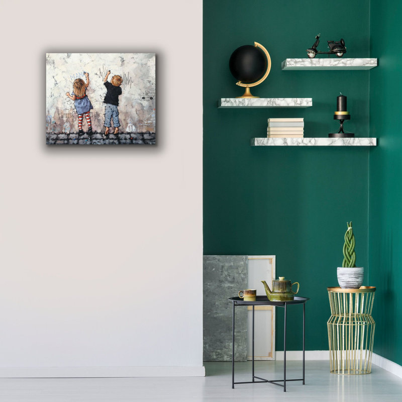 «Wall Graffiti» par Alexander Gunin, art mural sur toile, H 20 po x l 24 po x P 1,25 po