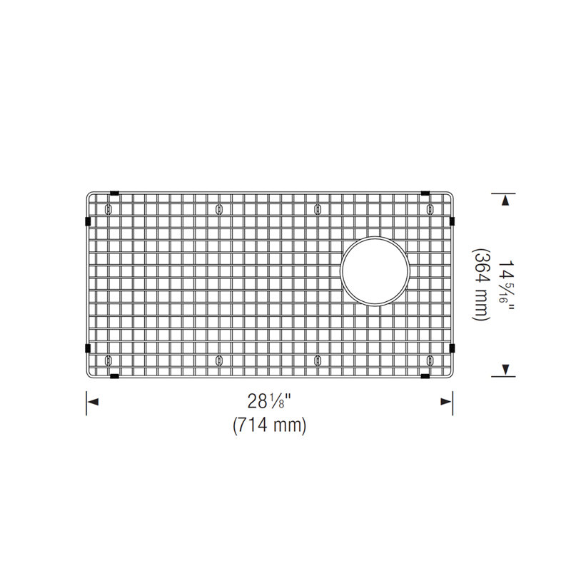 Stainless Steel Sink Grid for Diamond 33" Super Single Sink