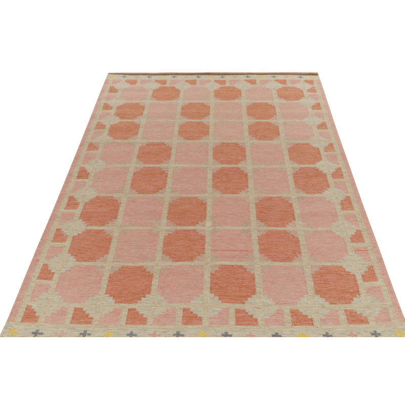 Scandinavian Wool Geometric Area Rug, Rectangle 8' x 10'